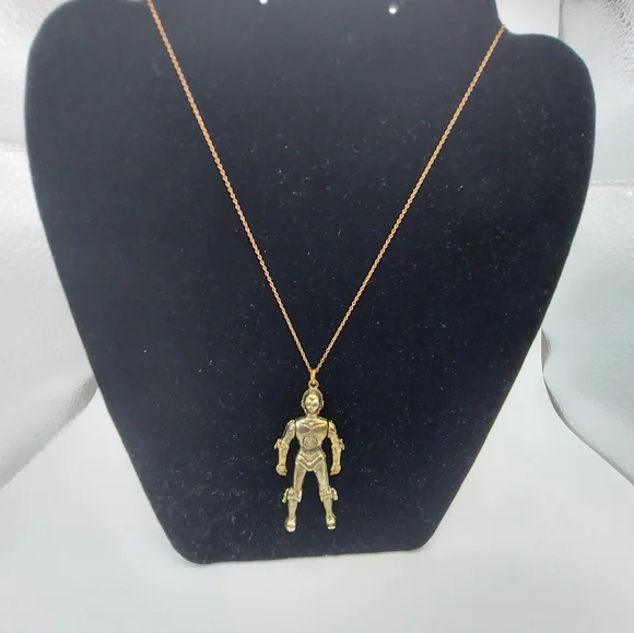 Star Wars Vintage C3PO Pendant w/ chain 1977. A Nostalgic Piece to Collect! - Picture 4 of 14